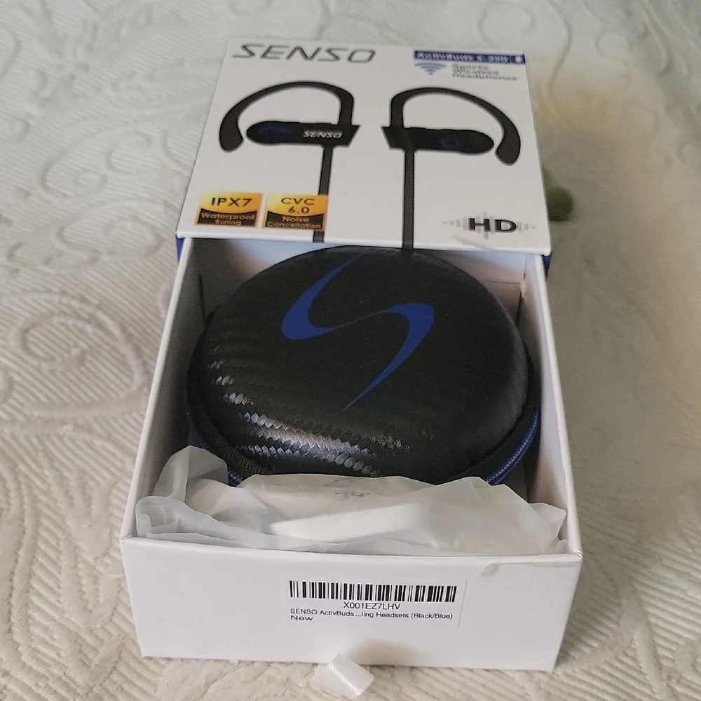 SENSO Black and Silver Bluetooth Headset with Noise Cancellation